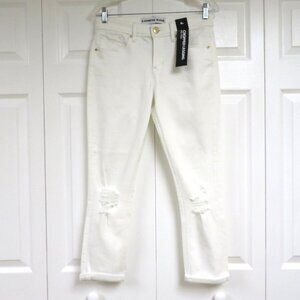 Express Mia Cropped Legging Jeans Bright 4R White Solid